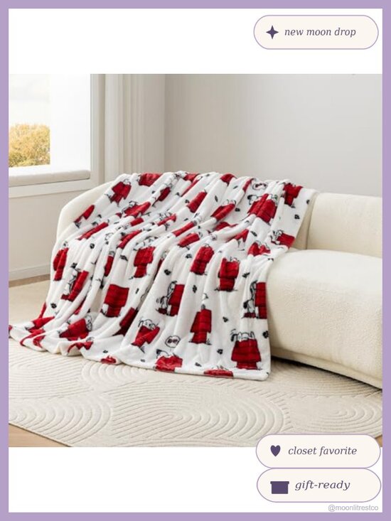 Other - Berkshire Peanuts Snoopy Faux Rabbit Fur King Blanket Reversible Plush Cozy